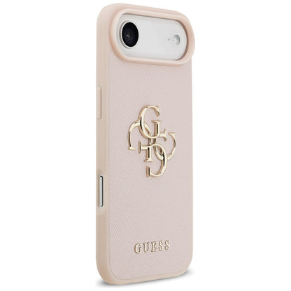 Capa para Apple iPhone 17 Air, Guess, 4G Grained Big and Classic Logo, Rosa
