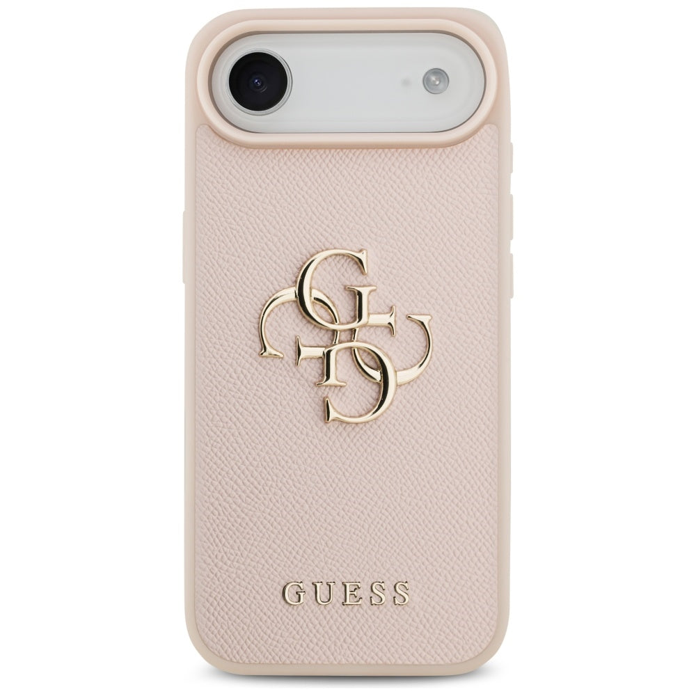 Capa para Apple iPhone 17 Air, Guess, 4G Grained Big and Classic Logo, Rosa
