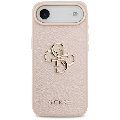 Capa para Apple iPhone 17 Air, Guess, 4G Grained Big and Classic Logo, Rosa