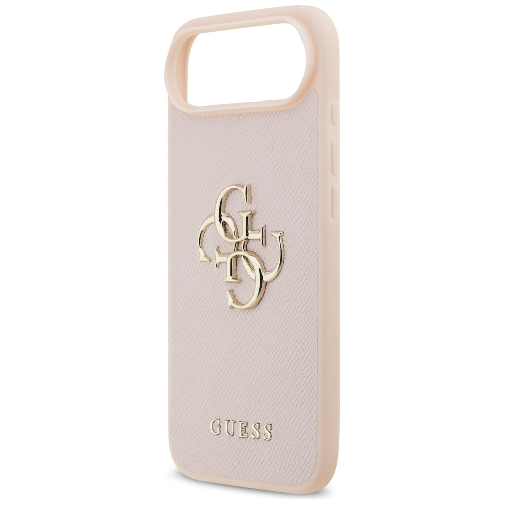 Capa para Apple iPhone 17 Air, Guess, 4G Grained Big and Classic Logo, Rosa