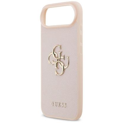 Capa para Apple iPhone 17 Air, Guess, 4G Grained Big and Classic Logo, Rosa