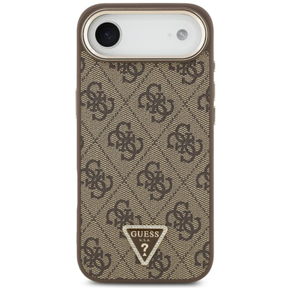Capa para Apple iPhone 17 Air, Guess, Logo Triângulo 4G, Dourado Marrom