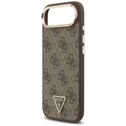 Capa para Apple iPhone 17 Air, Guess, Logo Triângulo 4G, Dourado Marrom