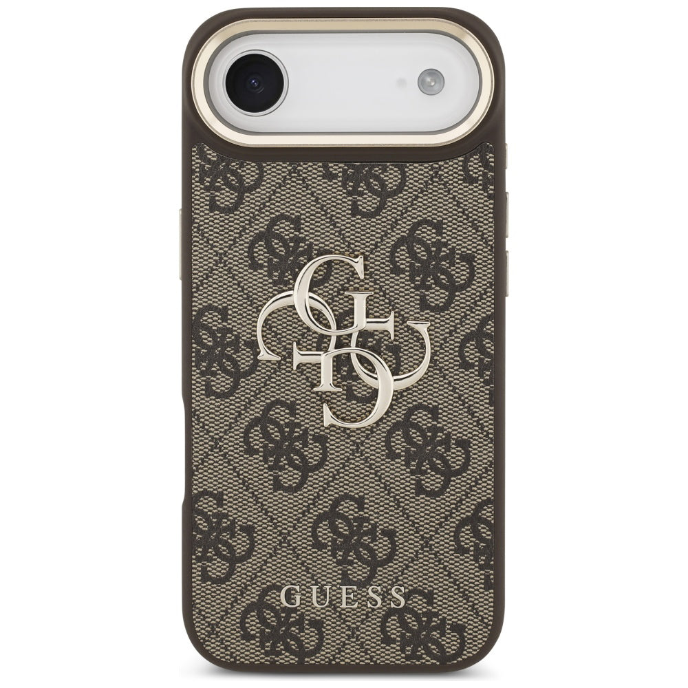 Capa para Apple iPhone 17 Air, Guess, Big 4G Logo Classic, Marrom Dourado.