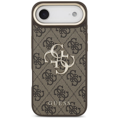 Capa para Apple iPhone 17 Air, Guess, Big 4G Logo Classic, Marrom Dourado.