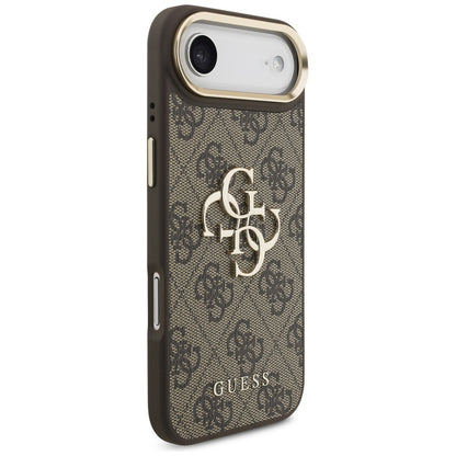 Capa para Apple iPhone 17 Air, Guess, Big 4G Logo Classic, Marrom Dourado.