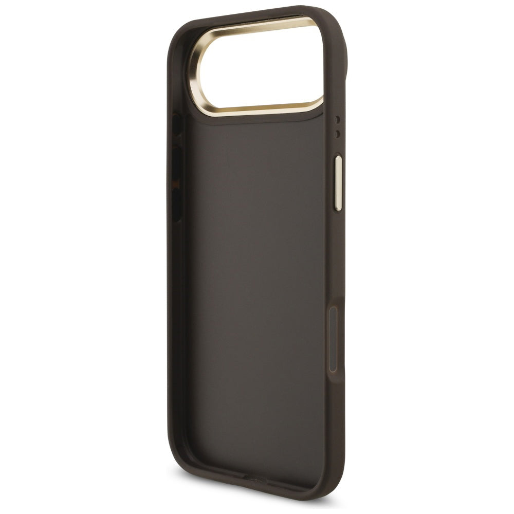 Capa para Apple iPhone 17 Air, Guess, Big 4G Logo Classic, Marrom Dourado.