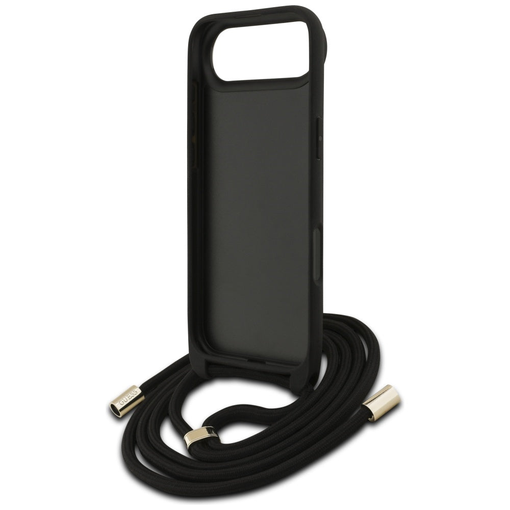 Capa para Apple iPhone 17 Air, Guess, Crossbody Cord 4G Big Log, Castanho