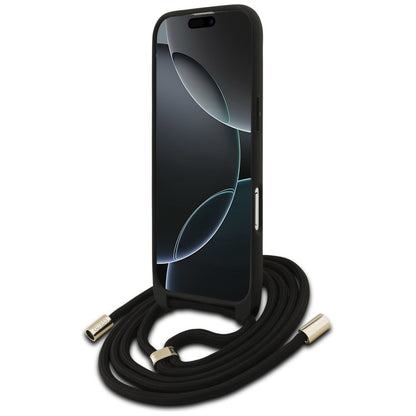 Capa para Apple iPhone 17 Air, Guess, Crossbody Cord 4G Big Log, Castanho