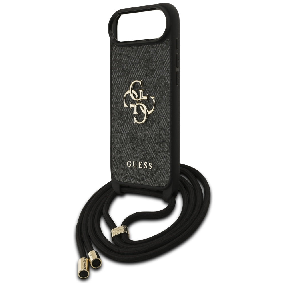 Capa para Apple iPhone 17 Air, Guess, Crossbody Cord 4G Big Log, Preta