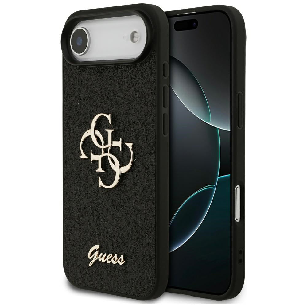 Capa para Apple iPhone 17 Air, Guess, Fixed Glitter Big 4G, Preta