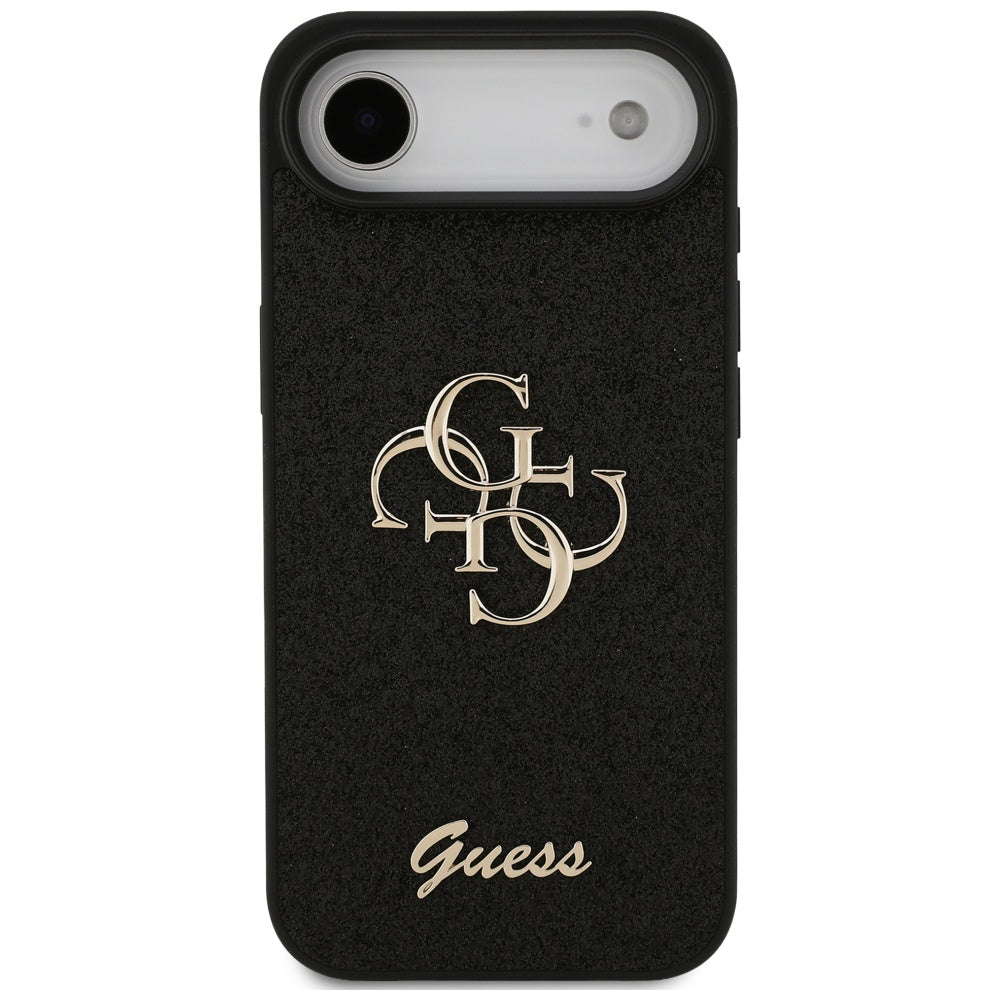 Capa para Apple iPhone 17 Air, Guess, Fixed Glitter Big 4G, Preta