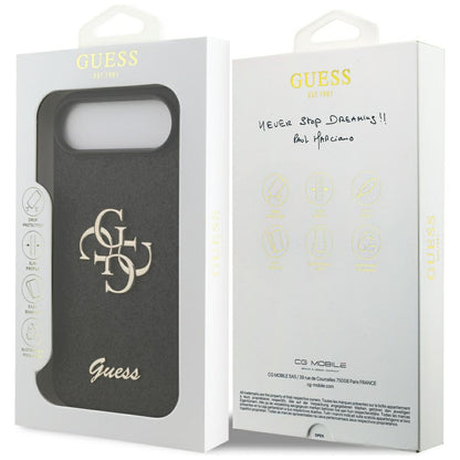 Capa para Apple iPhone 17 Air, Guess, Fixed Glitter Big 4G, Preta