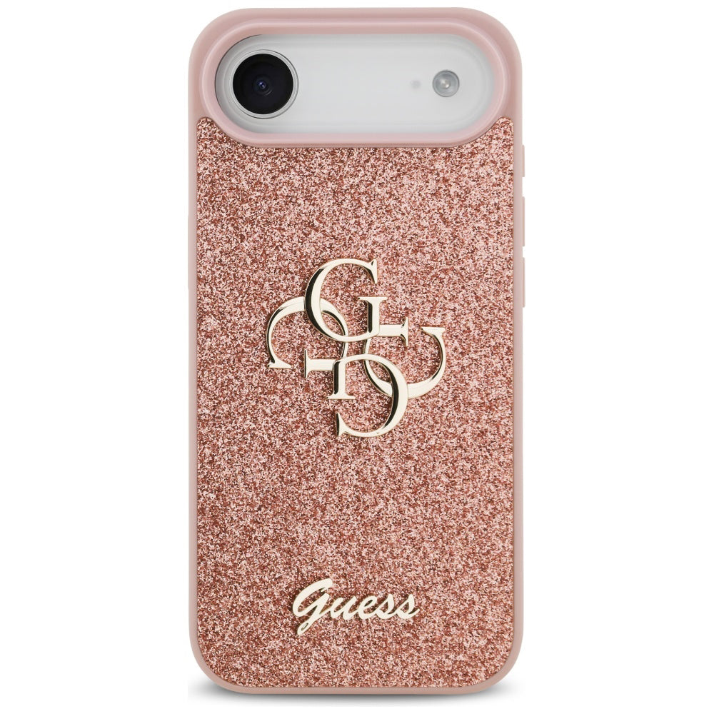 Capa para Apple iPhone 17 Air, Guess, Fixed Glitter Big 4G, Rosa