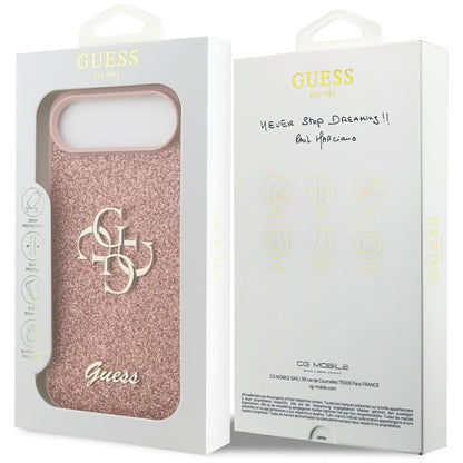 Capa para Apple iPhone 17 Air, Guess, Fixed Glitter Big 4G, Rosa
