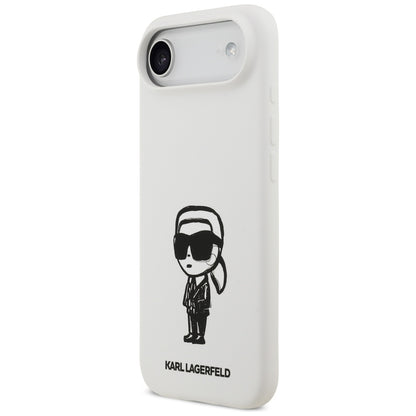 Capa para Apple iPhone 17 Air, Karl Lagerfeld, Sketch and Logo Karl, Branca
