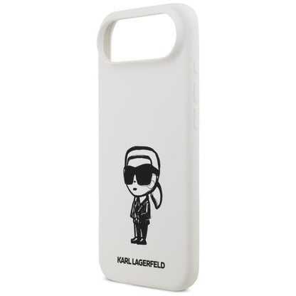 Capa para Apple iPhone 17 Air, Karl Lagerfeld, Sketch and Logo Karl, Branca