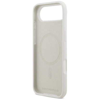 Capa para Apple iPhone 17 Air, Karl Lagerfeld, Sketch and Logo Karl, Branca