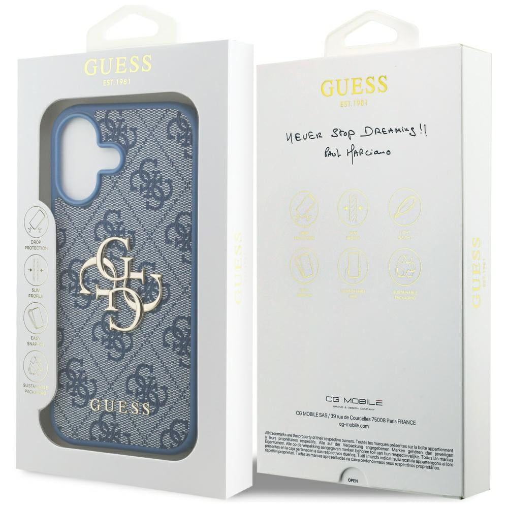 Capa para Apple iPhone 17, Guess, 4G Big Logo, Azul