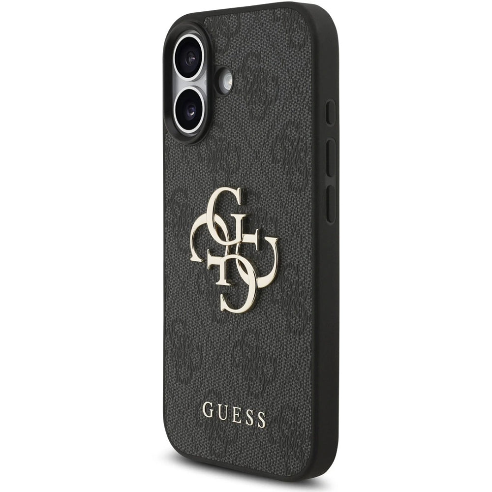 Capa para Apple iPhone 17, Guess, 4G Classic Logo com Alça, Preta