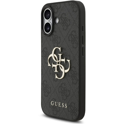 Capa para Apple iPhone 17, Guess, 4G Classic Logo com Alça, Preta