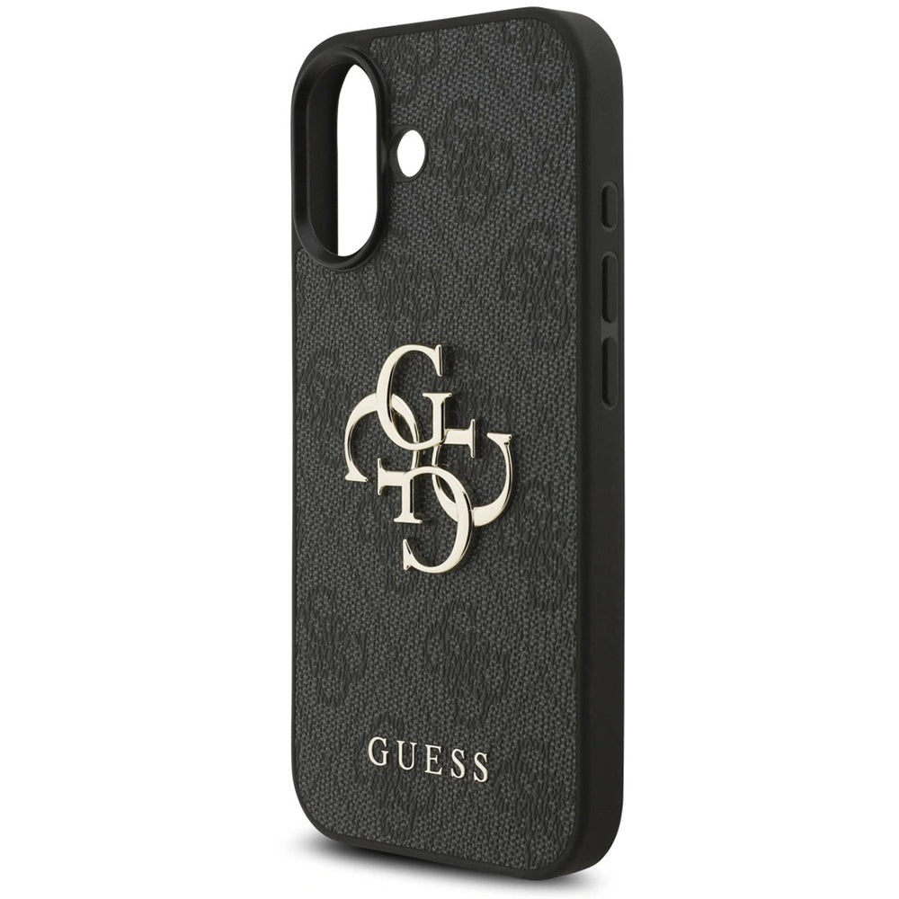 Capa para Apple iPhone 17, Guess, 4G Classic Logo com Alça, Preta