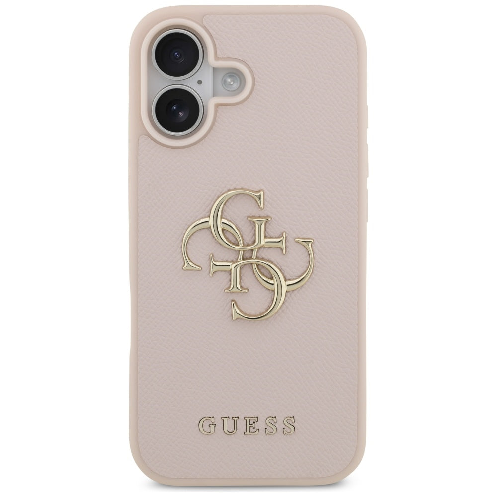 Capa para Apple iPhone 17, Guess, 4G Grained Big and Classic Logo, Rosa