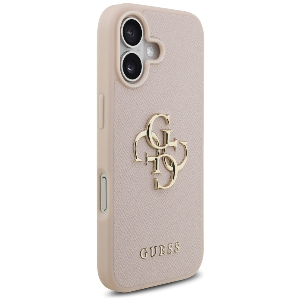 Capa para Apple iPhone 17, Guess, 4G Grained Big and Classic Logo, Rosa