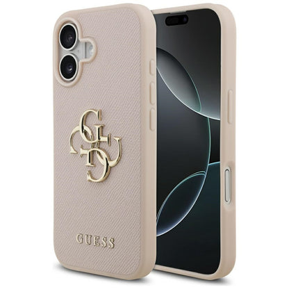 Capa para Apple iPhone 17, Guess, 4G Grained Big and Classic Logo, Rosa