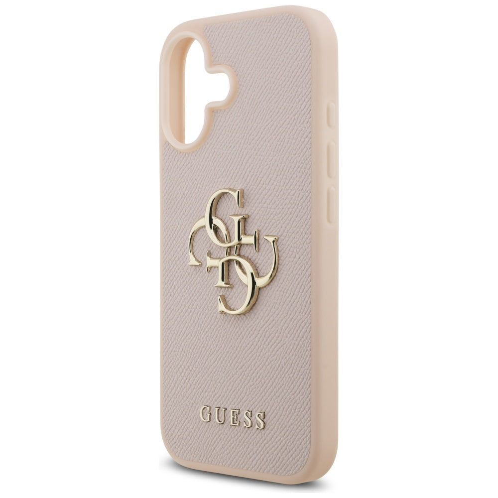 Capa para Apple iPhone 17, Guess, 4G Grained Big and Classic Logo, Rosa