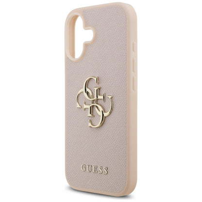 Capa para Apple iPhone 17, Guess, 4G Grained Big and Classic Logo, Rosa