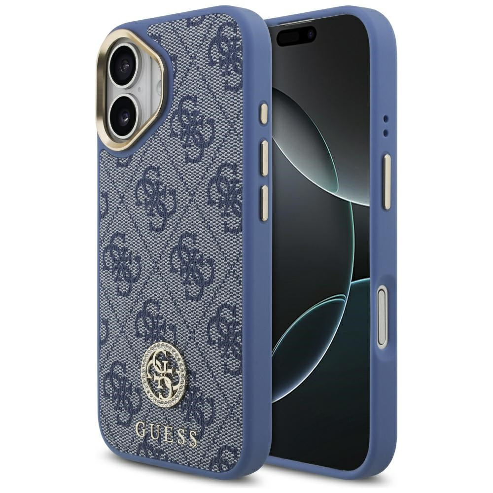 Capa para Apple iPhone 17, Guess, 4G Strass Logo, Azul