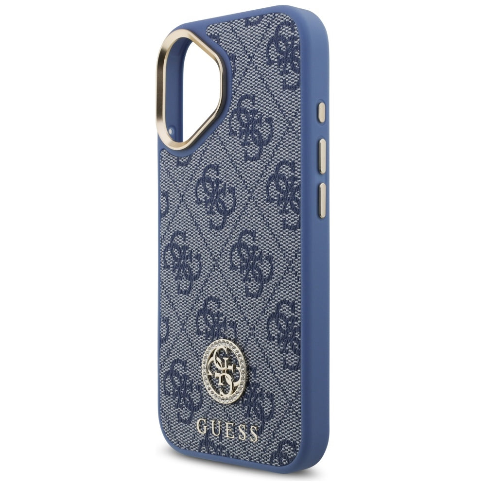 Capa para Apple iPhone 17, Guess, 4G Strass Logo, Azul