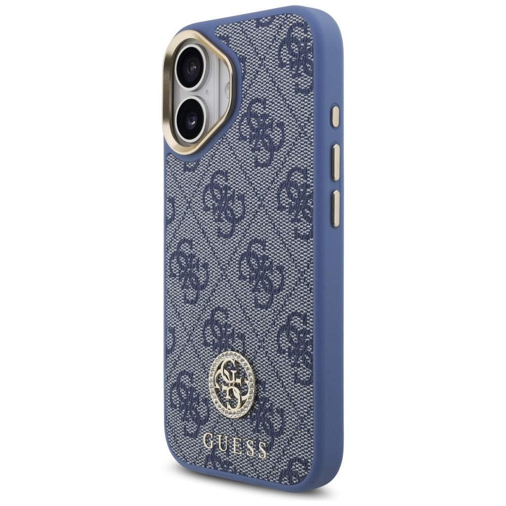 Capa para Apple iPhone 17, Guess, 4G Strass Logo, Azul