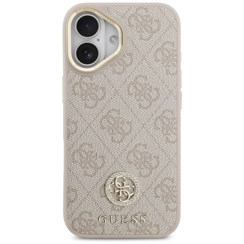 Capa para Apple iPhone 17, Guess, 4G Strass Logo and Big Strap, Rosa