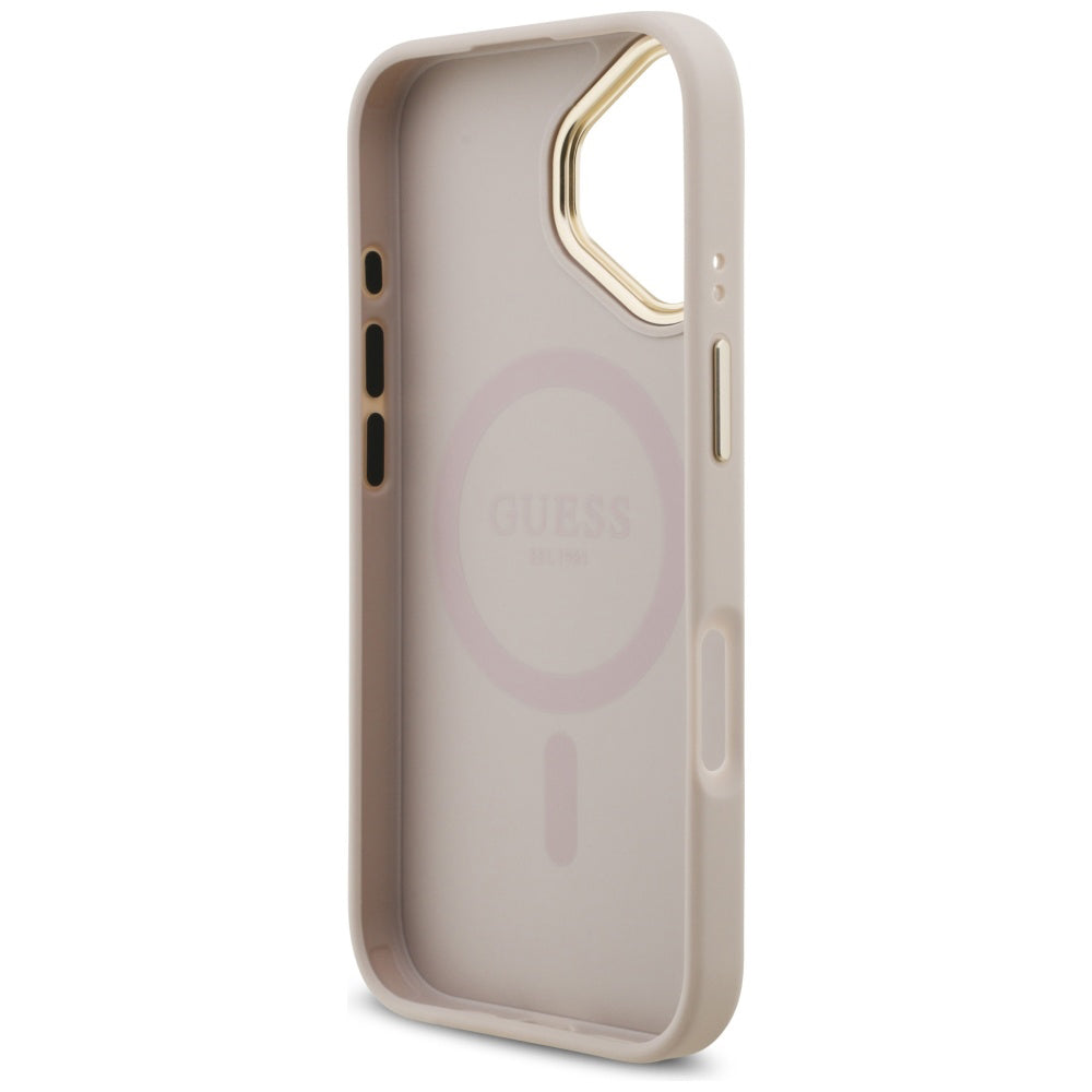 Capa para Apple iPhone 17, Guess, 4G Strass Logo and Big Strap, Rosa