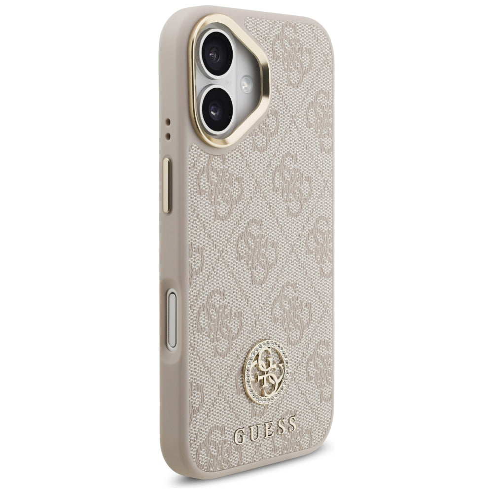 Capa para Apple iPhone 17, Guess, 4G Strass Logo and Big Strap, Rosa