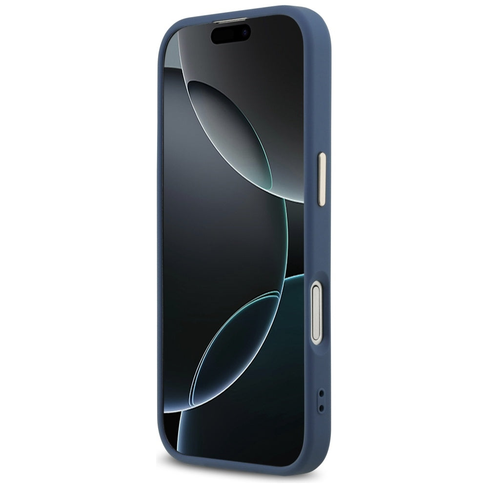 Capa para Apple iPhone 17, Guess, Big 4G Logo Classic, Azul Dourado