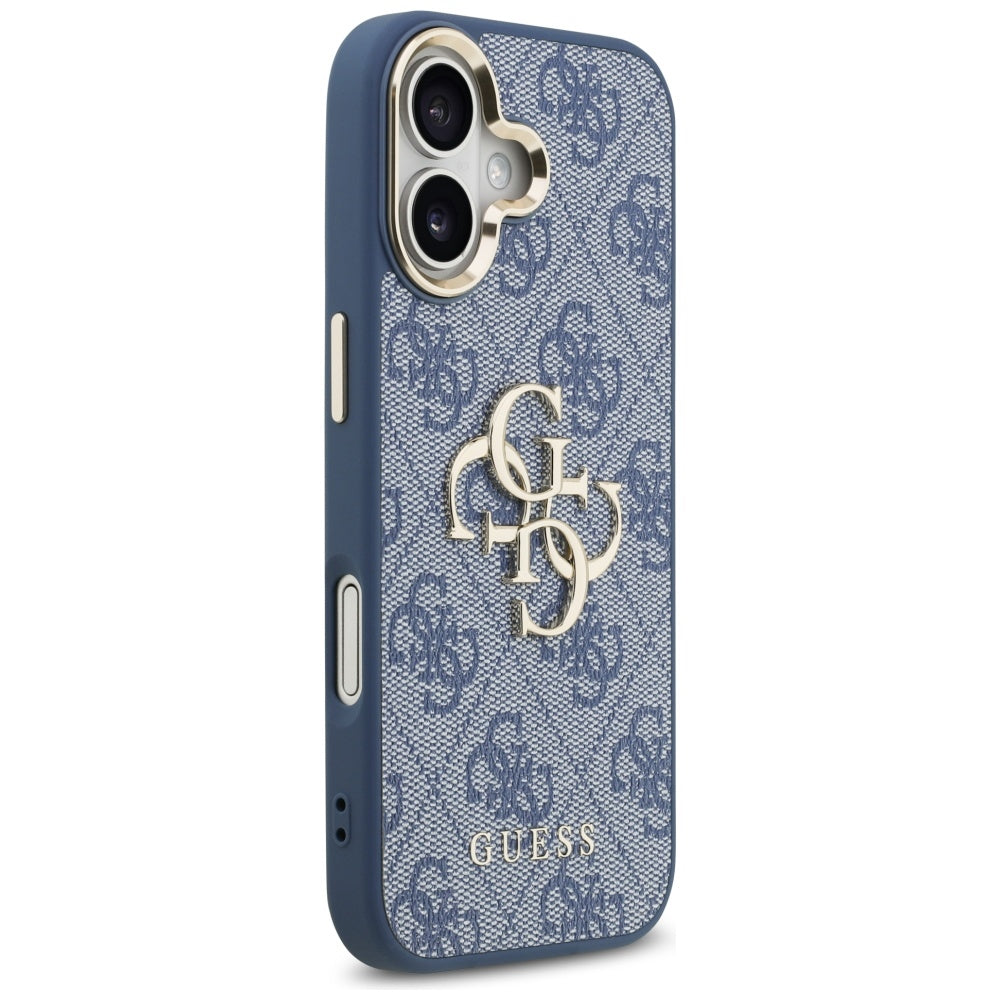 Capa para Apple iPhone 17, Guess, Big 4G Logo Classic, Azul Dourado