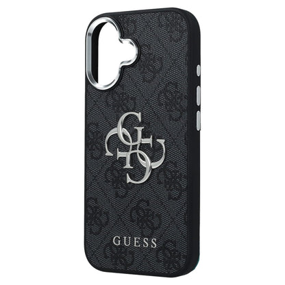 Capa para Apple iPhone 17, Guess, Big 4G Logo Classic, Preta Prateada