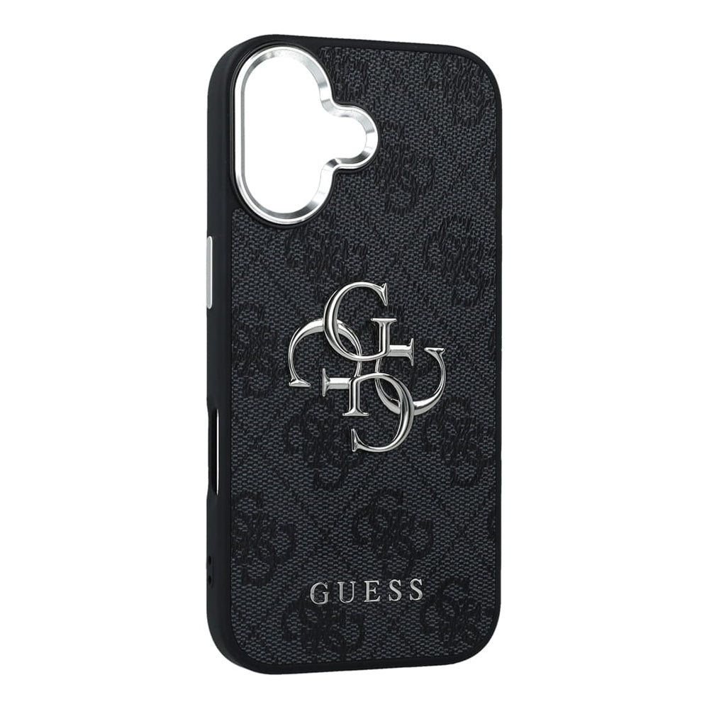 Capa para Apple iPhone 17, Guess, Big 4G Logo Classic, Preta Prateada