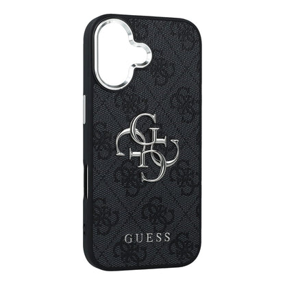 Capa para Apple iPhone 17, Guess, Big 4G Logo Classic, Preta Prateada