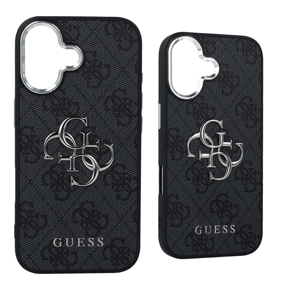 Capa para Apple iPhone 17, Guess, Big 4G Logo Classic, Preta Prateada