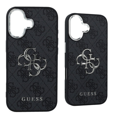 Capa para Apple iPhone 17, Guess, Big 4G Logo Classic, Preta Prateada