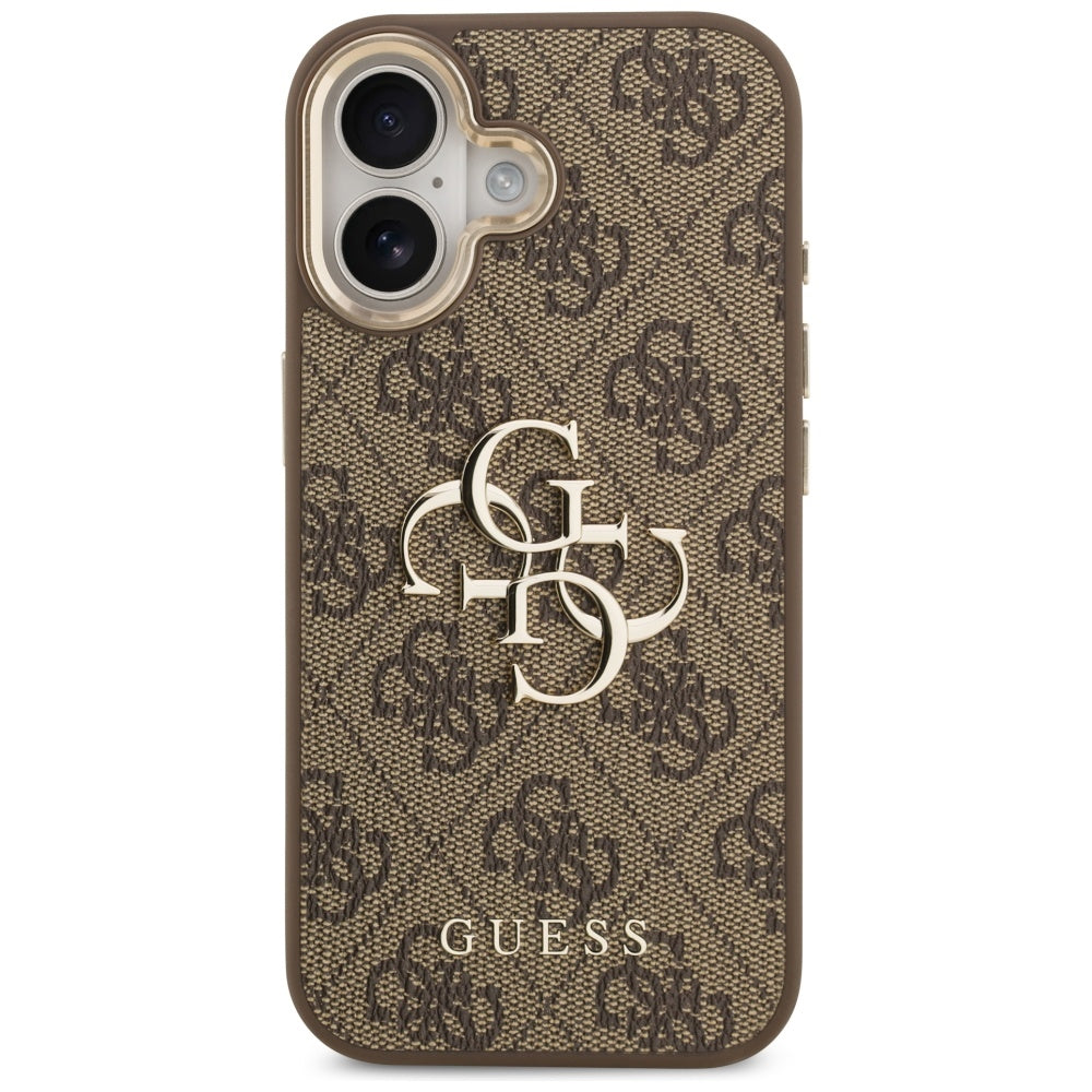 Capa para Apple iPhone 17, Guess, Big 4G Logo Classic, Marrom Dourado