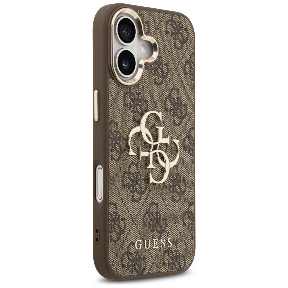 Capa para Apple iPhone 17, Guess, Big 4G Logo Classic, Marrom Dourado