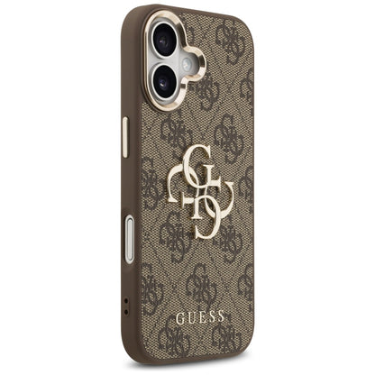 Capa para Apple iPhone 17, Guess, Big 4G Logo Classic, Marrom Dourado