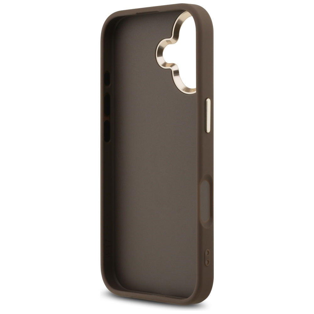 Capa para Apple iPhone 17, Guess, Big 4G Logo Classic, Marrom Dourado
