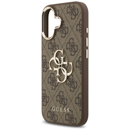 Capa para Apple iPhone 17, Guess, Big 4G Logo Classic, Marrom Dourado