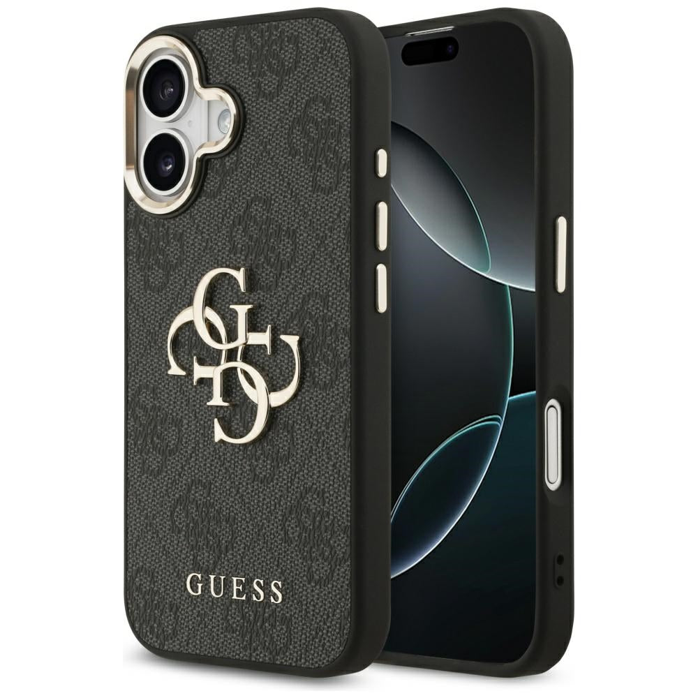 Capa para Apple iPhone 17, Guess, Big 4G Logo Classic, Preta Dourada